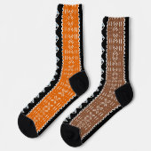 Afro-Pop-Moderne-Mudcloth-Socken Socken (Linkes Detail)
