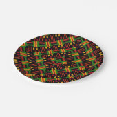 Afro-Pop-Oberste dunkle Papierplatte Pappteller (Schrägansicht)