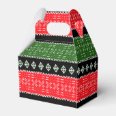 Afro Pop Red Black Anf Green Mudcloudprint Geschenkschachtel (Rückseite)