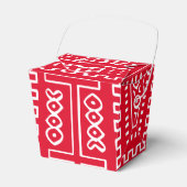 Afro Pop Rot und Weiß Modern Modern Mud Design Geschenkschachtel (Vorderseite)