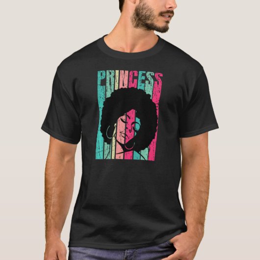 Afro Princess Afro American Women Black Cultur T-Shirt (Vorderseite)