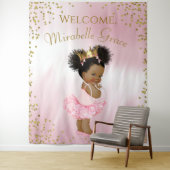 Afro Princess Baby Showbanner Wandteppich (Beispiel)