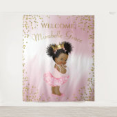 Afro Princess Baby Showbanner Wandteppich (Vorderseite)