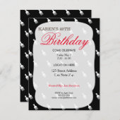 Afro Puff Geburtstagsparty Einladungen (Vorne/Hinten)