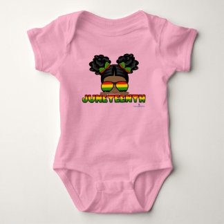 Afro Puff Juneteenth Baby Bodysuit Strampler