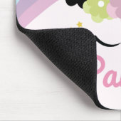 Afro Puff Unicorn Curly Hair Individuelle Name Mousepad (Ecke)