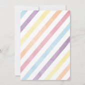 Afro Puff Unicorn und Rainbows Einladung zum Gebur (Rückseite)