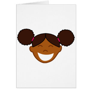Afro Puffs Mädchen Gesicht