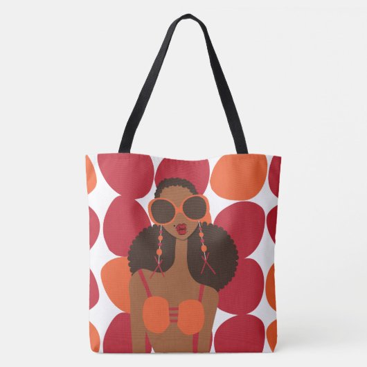 Afro Puffs Shoulder Tasche (Rückseite)