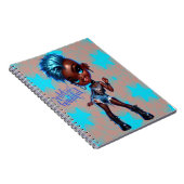 Afro Punk Blue Star Schönes SpiralNotebook Notizblock (Rechte Seite)