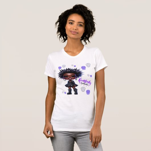 Afro Punk Fearless Authentic Ladys T - Shirt (Vorne ganz)