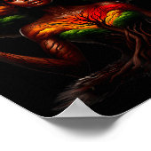 Afro Queen Black Woman African Roots Melanin Black Poster (Ecke)