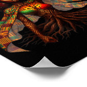 Afro Queen Black Woman African Roots Melanin Black Poster (Ecke)