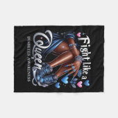 Afro Queen kämpft wie eine Queen Diabetes Awarenes Fleecedecke (Vorderseite (Horizontal))