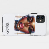 Afro Queen Melanin Chic Fashion Art Case-Mate iPhone Hülle (Rückseite (Horizontal))