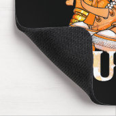 Afro Queen Multiple Sclerosis Survivor Orange Ribb Mousepad (Ecke)