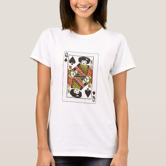 Afro Queen of Spades Black Queen of Spade Card T-Shirt (Vorderseite)