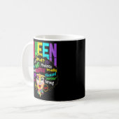 Afro Queen Smart Strong Black Woman Melanin Black Kaffeetasse (Vorderseite Links)
