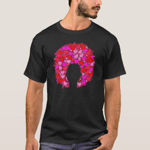 Afro Queen Stolz Herz für Frauen Mädchen Schwarze T-Shirt