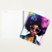 Afro Rainbow Hair Black Woman Sonnenbrille Art Planer (Anzeige)
