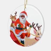 Afro Santa und Freunde Keramik Ornament (Links)