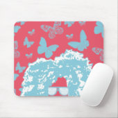 Afro, Schmetterlinge und Sonnenbrillen Mousepad (Mit Mouse)