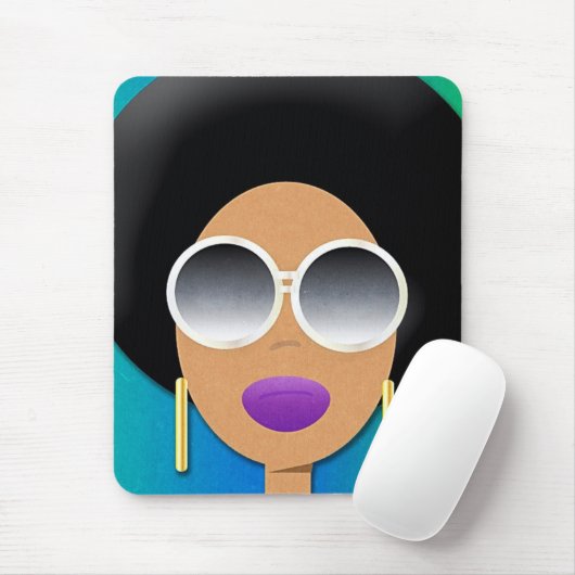 Afro-Schönheit Mousepad (Mit Mouse)