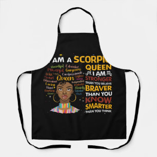 Afro Scorpio Königin September August Virgo Zodiac Schürze