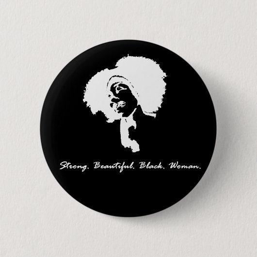 Afro Sista (weiß) Button (Vorderseite)