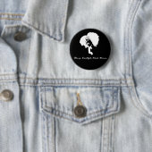 Afro Sista (weiß) Button (Beispiel)