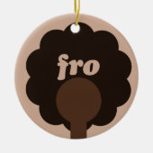 Afro Spaß Keramik Ornament (Vorne)