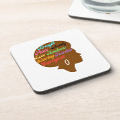 Afro-Stärken-Untersetzer Getränkeuntersetzer (Linke Seite)