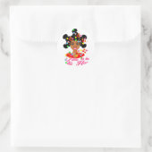 Afro stößt Mädchen-Aufkleber, Planeraufkleber luft Runder Aufkleber (Tasche)