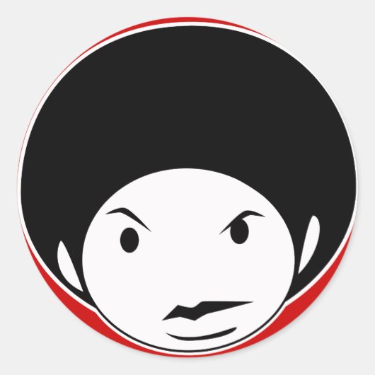 Afro Style Aufkleber (Vorderseite)