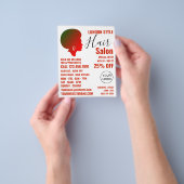Afro Style, Haar Stylist, Haarsalon Werbung Flyer (Gruppe)