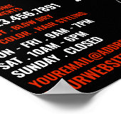 Afro Style, Haar Stylist, Haarsalon Werbung Poster (Ecke)