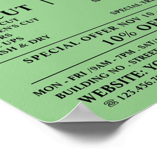 Afro Style, Männerwerbung Poster (Ecke)