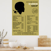 Afro Style, Men Barbers Price List Poster (Küche)