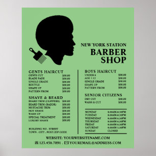 Afro Style, Men Barbers Price List Poster