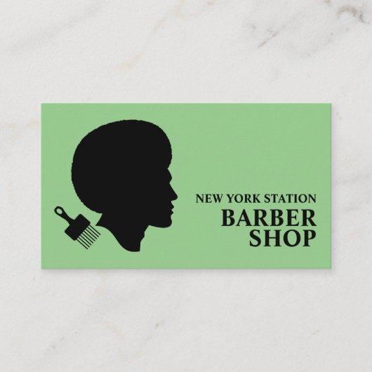 Afro Style, Men-Barbers Visitenkarte (Vorderseite)