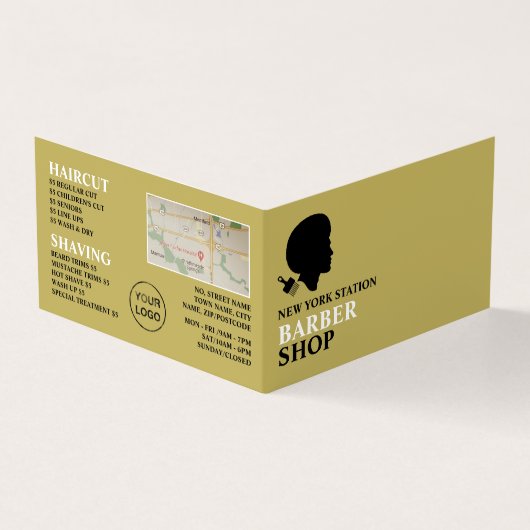 Afro Style, Men's Barbers Detailed Loyalty Card, Visitenkarten (Vorderseite)