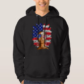 Afro Sunflower African American 4th Of July Melani Hoodie (Vorderseite)