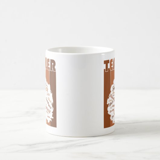 Afro Teacher Black Woman Kaffeetasse (Mittel)