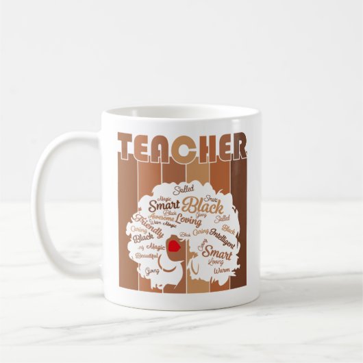 Afro Teacher Black Woman Kaffeetasse (Links)