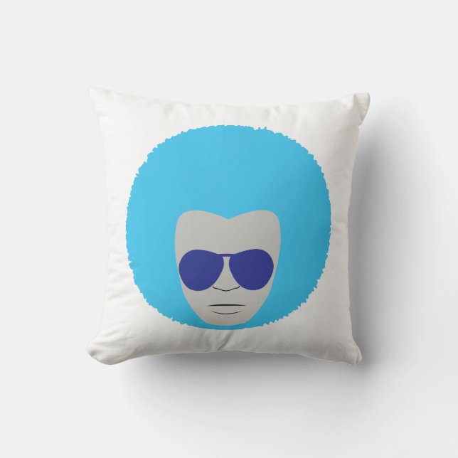 Afro Thunder Polyester Kissen 16 Zoll x 16 Zoll (Vorderseite)