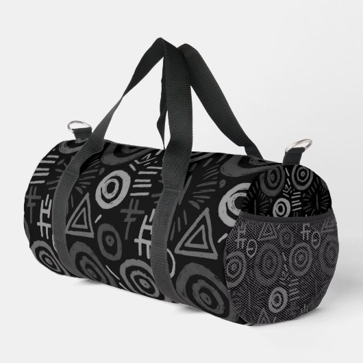 Afro-Tribal-Muster Farbige Abstraktion Duffle Bag (Rechte Ecke)