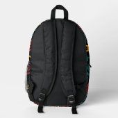 Afro Tribal Pattern Colorful Abstract Bedruckter Rucksack (Rückseite)