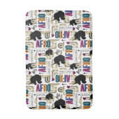 Afro Unicorn Bold Muster Badematte (Vorderseite Vertikal)