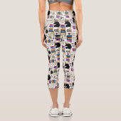 Afro Unicorn Bold Muster Capri Leggings (Rückseite)