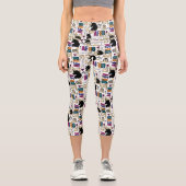 Afro Unicorn Bold Muster Capri Leggings (Vorderseite)